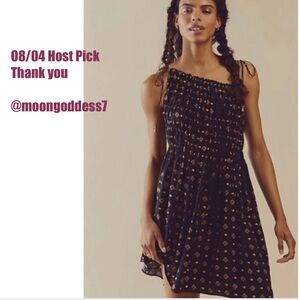 Free People dress mini smocking bodice XS NWOT